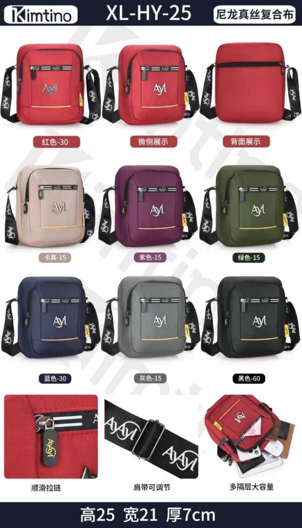 R$17,00 cada | CAIXA 180 peças XL-HY-25# Bolsa transversal  Ayayi