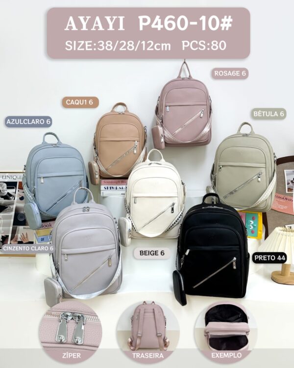 R$45,00 cada | CAIXA 80 peças P460-10# Mochila feminina Ayayi