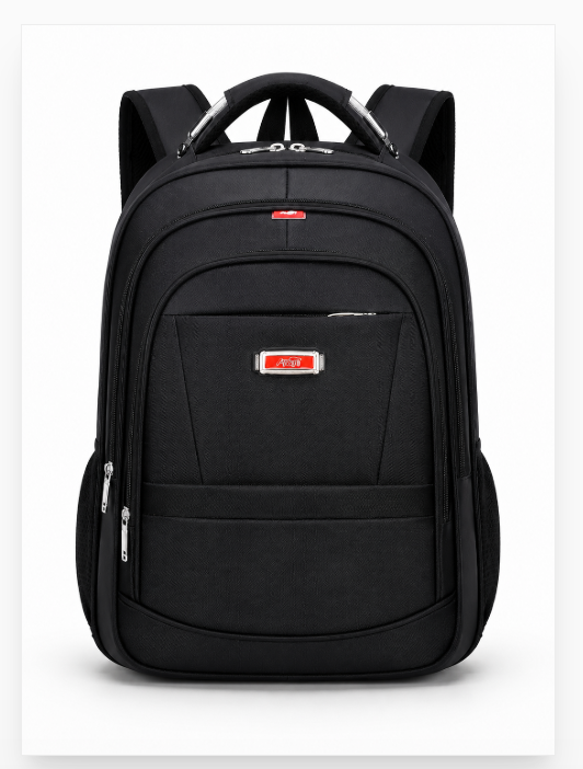 R$34,00 Cada/ Por R$32,00 | CAIXA 80 Peças 2027-9# Mochila Preto Escolar Masculina Impermeável Grande Reforçada Porta Notebook Premium