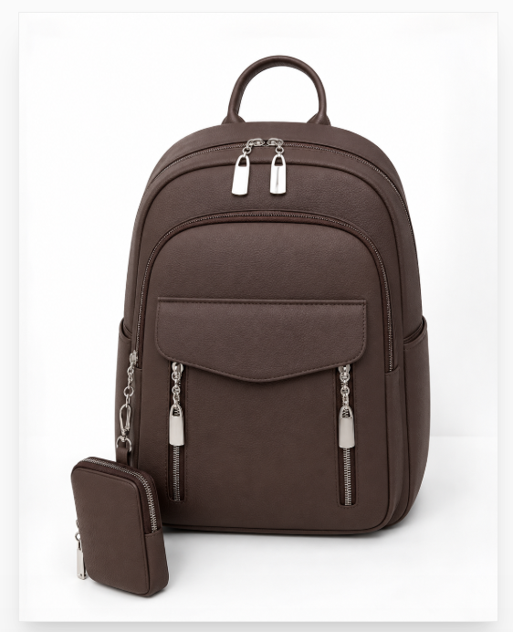 R$45,00 Cada | CAIXA 80 Peças L450-30# Mochila Feminina Moderna Casual Elegante com Compartimentos e Necessaire