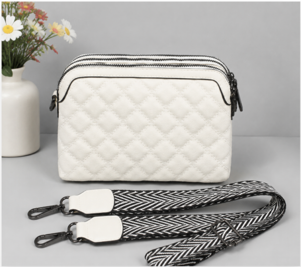 R$43,00 Cada | CAIXA 80 peças HEL-4# Bolsa Transversal Feminina Diamond Chic Premium Cores Variadas